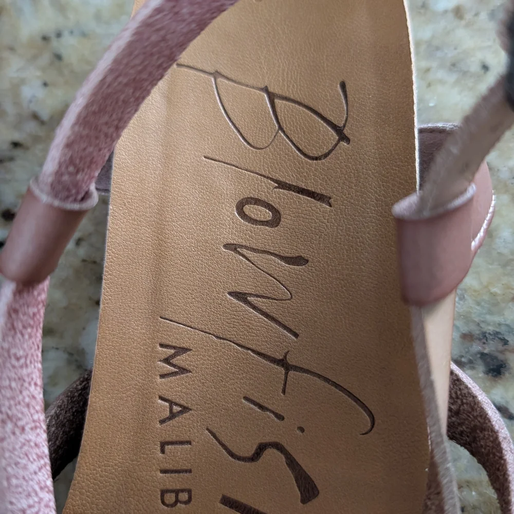 Blowfish Women's Strappy Sandals - Pink and Cream - Picture 4 of 6